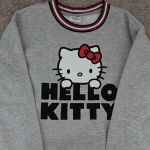 Hello Kitty adult varsity sweat shirt Grey size M